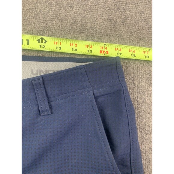 Under Armour Heat Gear Mens Flat Front Golf Shorts Size 34 Navy - Picture 4 of 7